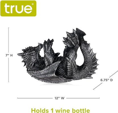 True 10143 Polyresin Dragon Wine Bottle Holder Decorative, Single Wine Bottle - Image 3