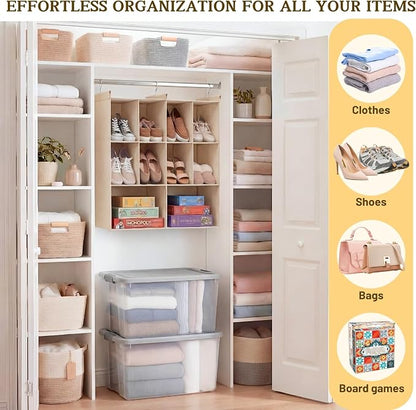 Ofiray-home 3 Tier Hanging Closet Organizer, 10 Compartments Sweater Organizer - Image 6