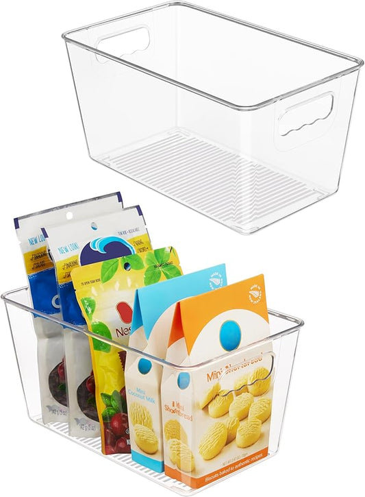 Vtopmart Clear Plastic Pantry Organizer Bins, Countertops, Freezer Organization by Vtopmart