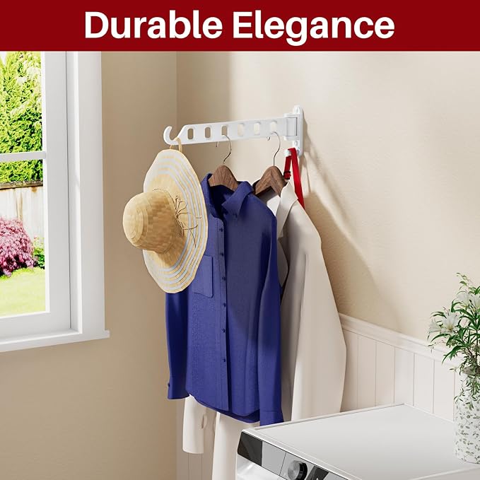 Wall Mounted Drying Rack 1 Pack, Foldable Laundry Drying Rack - Image 5