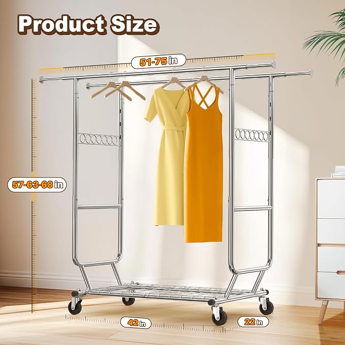 HOKEEPER 600 lbs Commercial Clothing Garment Rack - Image 7