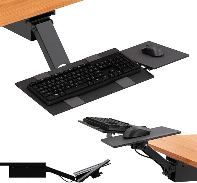Uncaged Ergonomics KT2-b Under-Desk Adjustable Height & Angle Sit to Stand Up by UncagedErgonomics