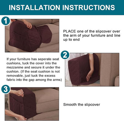 Turquoize 2 Pack Waterproof Armrest Covers - Image 7