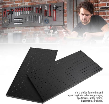 Hilitand Metal Pegboard Panels 2 Pack Heavy Duty Wall Mounted Tool Organizer - Image 6