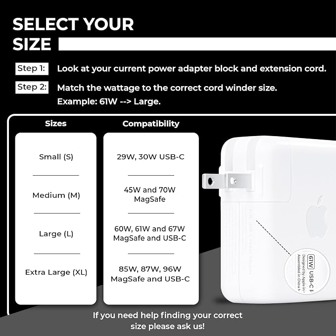 HumanCentric Cord Winder for MacBook Charger Organizer, Cable Reel for MacBook - Image 2