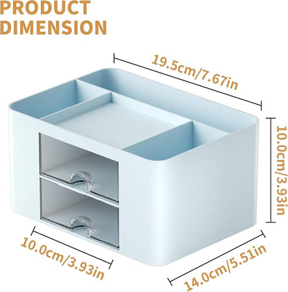 Marbrasse Pen Organizer with 2 Drawer, Desk Organizers and Accessories with 5 - Image 4