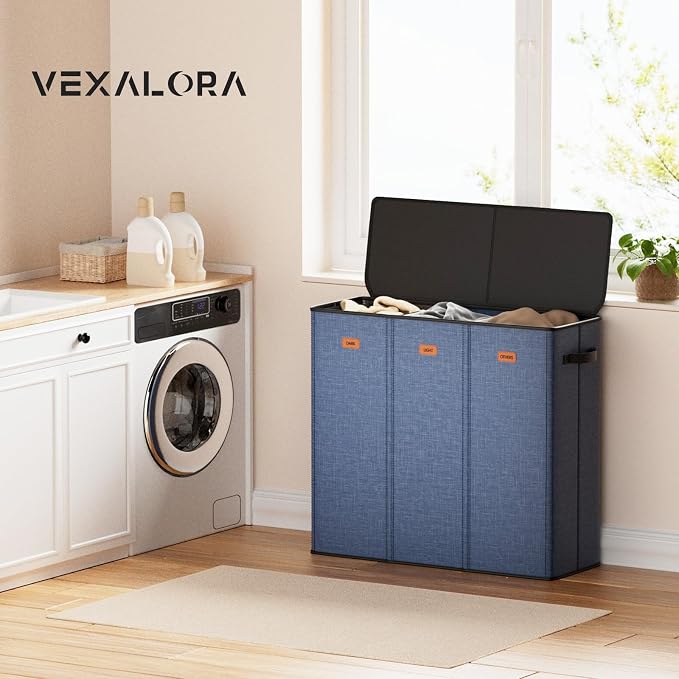 185L Laundry Hamper 3 Section, Laundry Hamper - Image 4