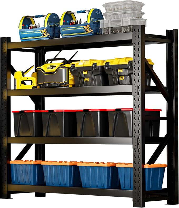 3000LBS Heavy-Duty Garage Shelving, 4-Tier Adjustable Garage Shelving Units by CBCNWR