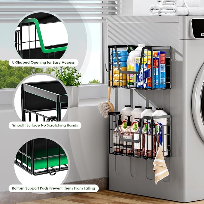 2 Set Magnetic Shelf for Fridge, Potato & Onion Storage Bins, Magnetic Fruit - Image 4
