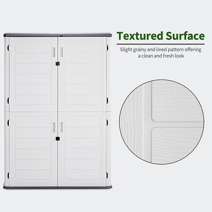 Macrout 50 Cu.Ft Plastic Outdoor Storage Cabinet - Image 8