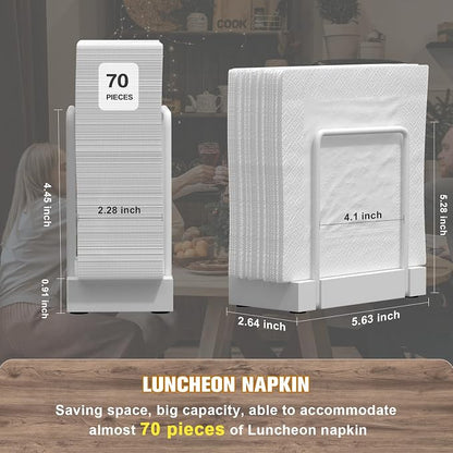 Napkin Holder for Table, Bamboo Iron Standing Napkin Dispenser for Kitchen - Image 7