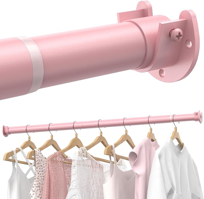 Closet Rods for Hanging Clothes, 17 to 99 Inches Stepless Adjustable Metal by Supforce