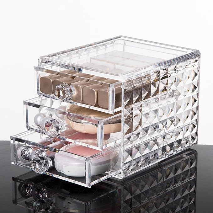 Clear Acrylic Makeup Organizer Drawer Cosmetic Storage Case - Image 9