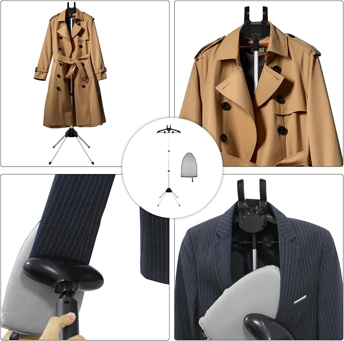 Steamer Hanger Stand with Garment Steamer Ironing Gloves, Garment hanger - Image 5