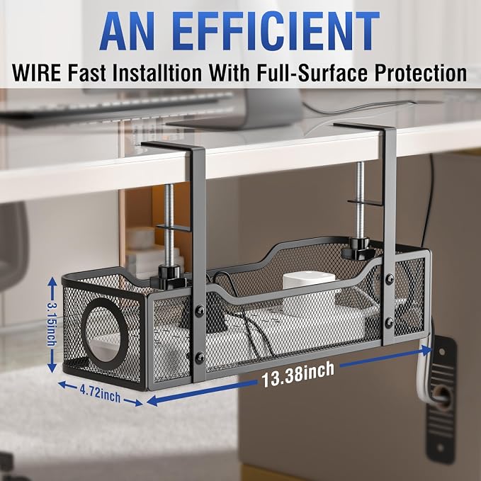 Under Desk Cable Management Tray - Image 6