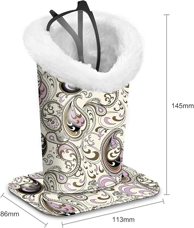 Fintie Plush Lined Eyeglasses Holder, Glasses Stand Case, Anti-scratch Glasses - Image 2