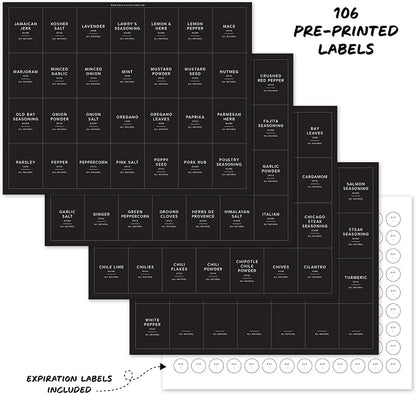 230 Black Spice Labels by ThreeKin | Waterproof & Oil-Resistant Pre-Printed - Image 7