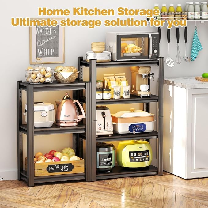 4 Tier Shelf, Adjustable, Easy Assembly, Organization and Storage Shelving Unit - Image 6