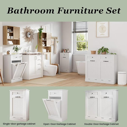 Tilt Out Laundry Hamper Cabinet, 10 Gallon Laundry Cabinet - Image 4