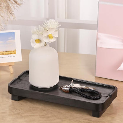 Wood Riser Small Decorative Tray Sink Soap Dish, Vanity Tray Pedestal Stand 10 - Image 8