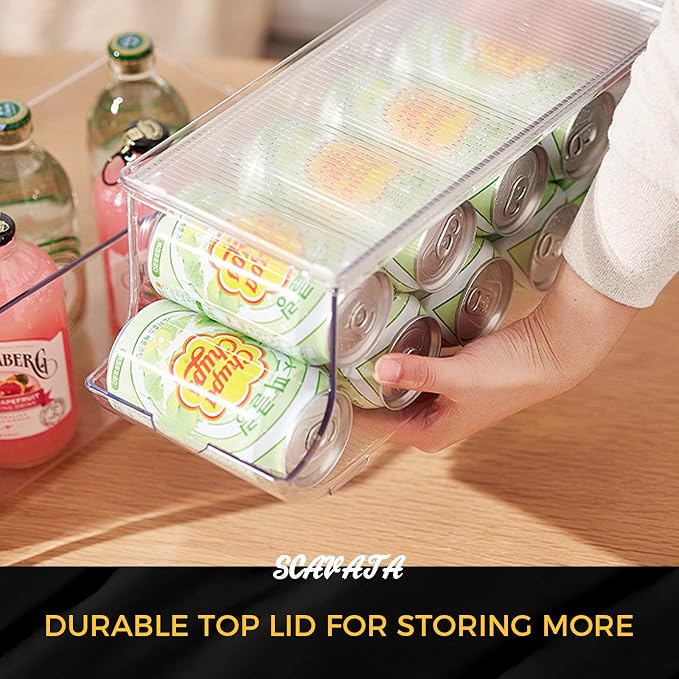 2 Pack Soda Can Organizer for Refrigerator, Stackable Canned Food Pop Cans - Image 8