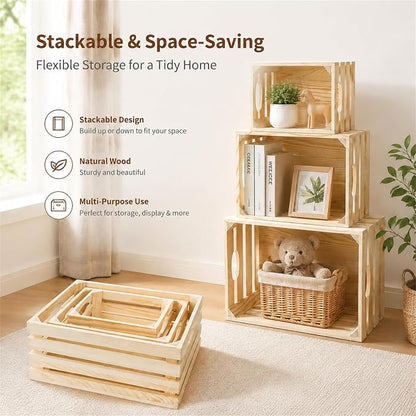 ZENFUN 3 Pack Wooden Nesting Crates - Image 4