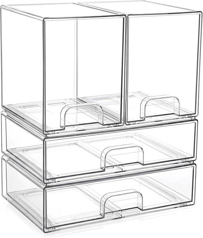 Clear Stackable Storage Drawers: Baby Bottle Storage Organizer, Acrylic Bottles - Image 9