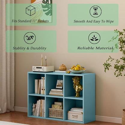 6-Cube Storage Shelf Bookcase - Image 4