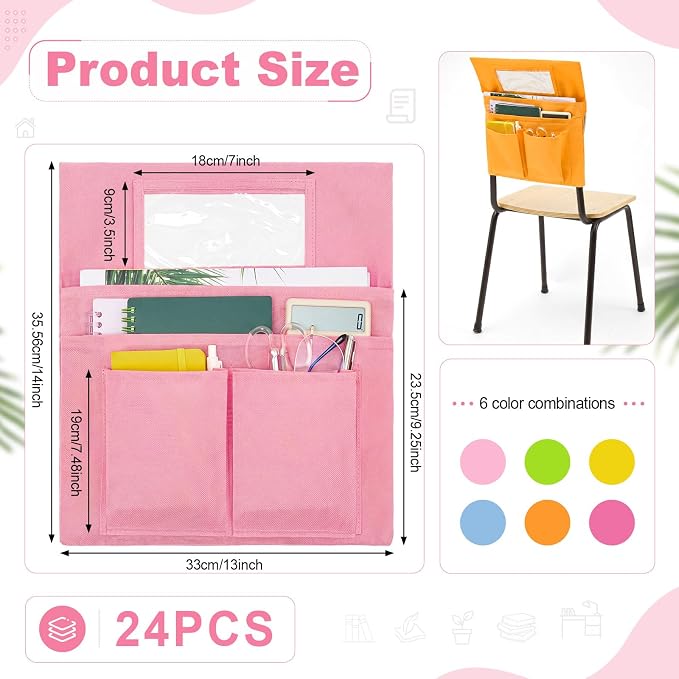 Remagr 24 Pcs Small Chair Pockets - Image 2
