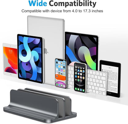 OMOTON Vertical Laptop Stand, Desktop Aluminum Mac Book Stand - Image 3