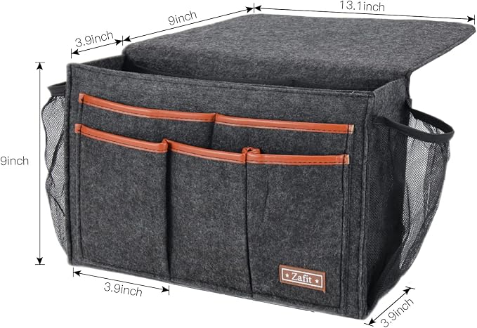 Bedside Caddy, Large Size Bedside Storage Organizer Bedside Organizer Caddy - Image 3