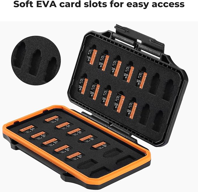 K&F Concept 28 Slot SD Card Case, Water-Resistant Anti-Shock/Dust SD/TF Card - Image 4
