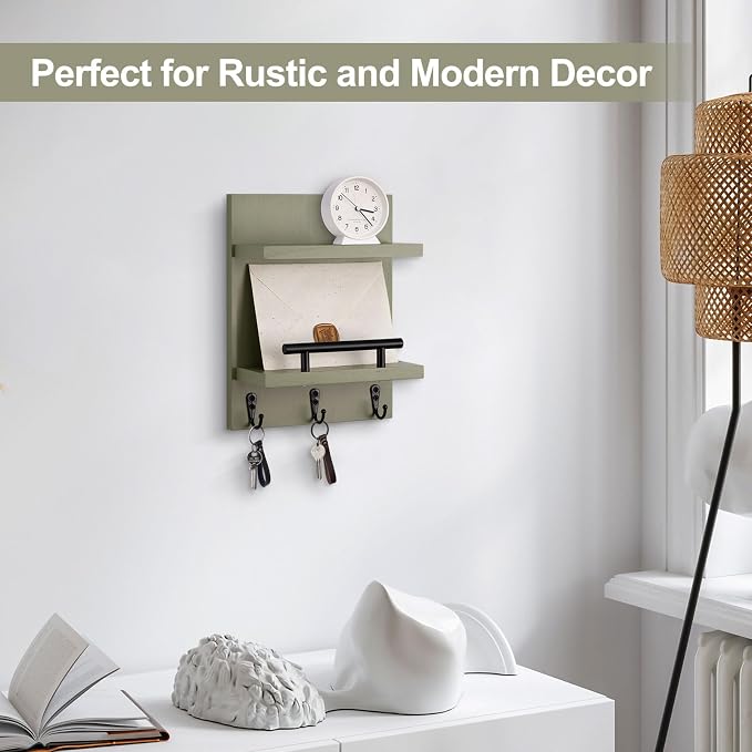 Key Holder Wall Mount, Mail Shelf Decor - Image 6