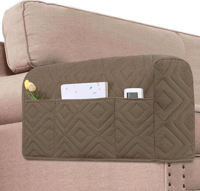 H.VERSAILTEX Armrest Covers for Sofa Water Resistant Couch Arm Covers Remote by HVERSAILTEX