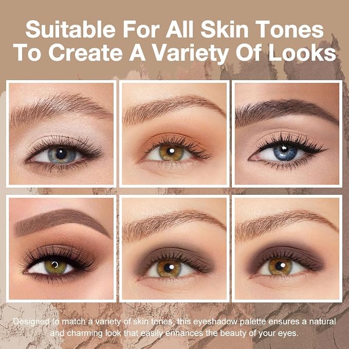 6 Colors Mini Nude Brown Neutral Eye Shadow Palette Makeup - Image 3
