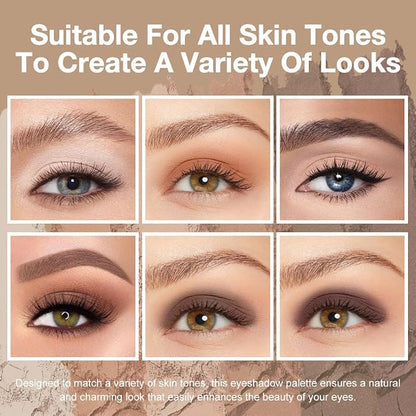 6 Colors Mini Nude Brown Neutral Eye Shadow Palette Makeup - Image 3