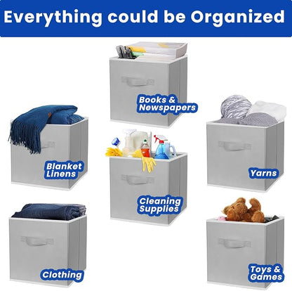 Criusia Storage Cubes, 11 Inch Cube Storage Bins - Image 3