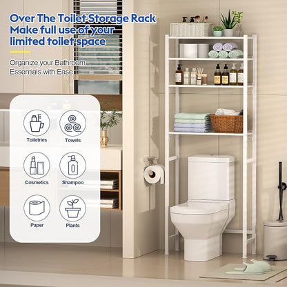 samstar 4 Tier Over The Toilet Storage Rack, Bathroom Organizer Shelves Cabinet - Image 3