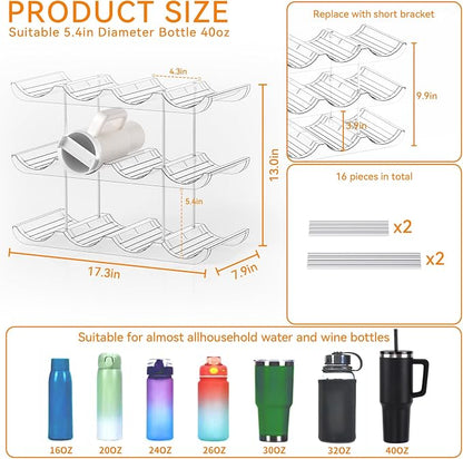 Yieach 3 Tier Stackable Water Bottle Organizer - Image 2