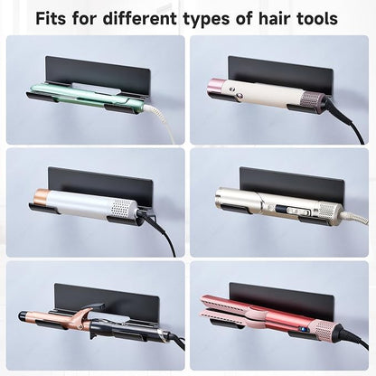2 PCS Hair Straightener Holder Wall Mount Curling Iron Holder, Hair Dryer - Image 3