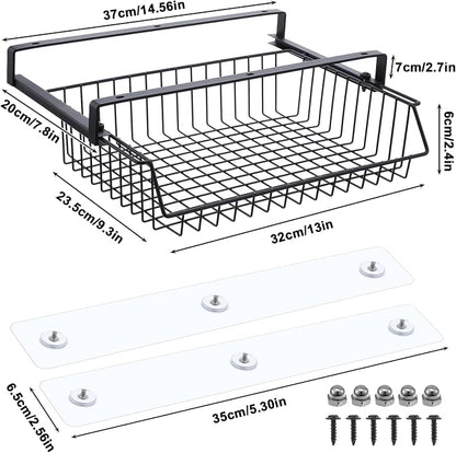 Under Desk Drawer, Slide Out Design, No Drill Metal Under Desk Cable Management - Image 2