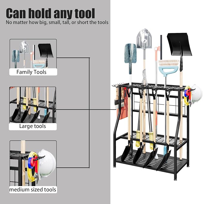 Garden Tool Organizer Yard Tool Tower Rack Shed Organization | Garage - Image 3