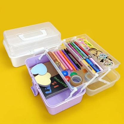 10Inch Tackle Box Organizer and Storage, Three-Layer Sewing Box - Image 7