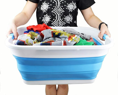 SAMMART 41L Collapsible Plastic Laundry Basket-Foldable Pop Up Storage - Image 7