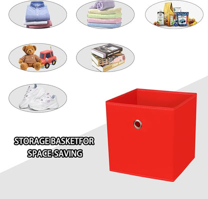 Foldable Storage Cubes Bins, 11 Inch Cloth Storage Cube Fabric Storage Box - Image 3