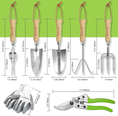 WORKPRO Garden Tools Set, 8 Piece, Stainless Steel Heavy Duty Gardening Tools - Image 6