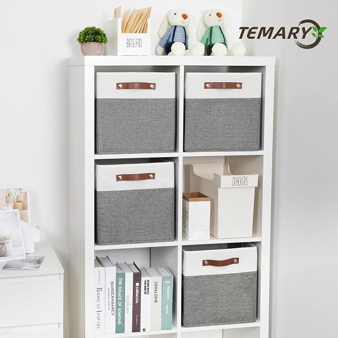 Temary Storage Cubes 12ﾗ12 Fabric Cube Storage Bins Foldable Storage Baskets - Image 6