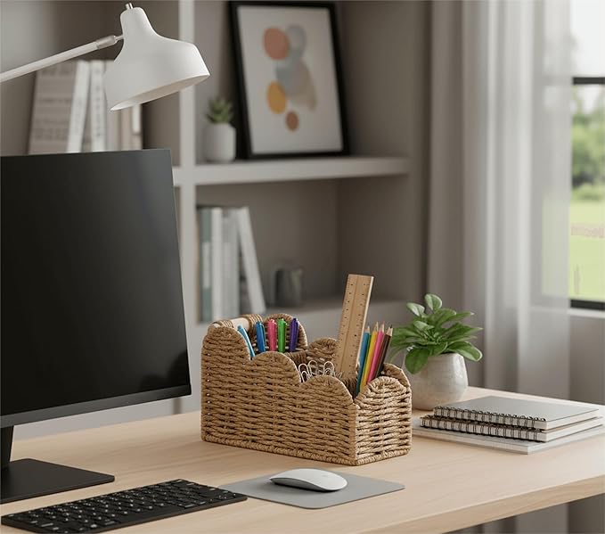 CubesLand Bedside Table Desk Organizer Caddy, Remote Pen&Pencil Holder Cup - Image 7