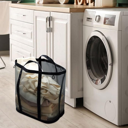 Mesh Laundry Basket, Hanging Laundry Hamper - Image 7