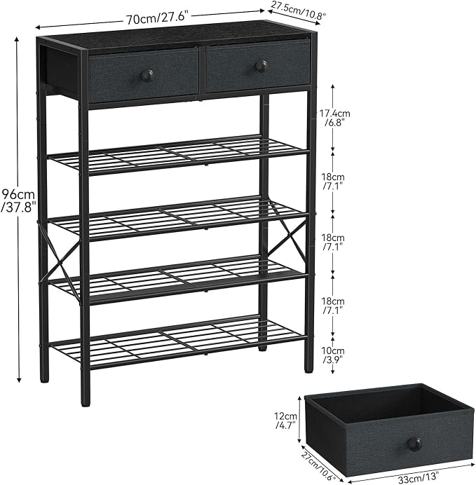 Shoe Rack for Entryway, 5 Tier Shoe Organizer - Image 3